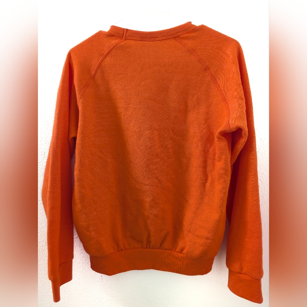 Midnight Rider Anthropologie Zodiac Sweatshirt Aquarius Orange Crewneck - Picture 2 of 5
